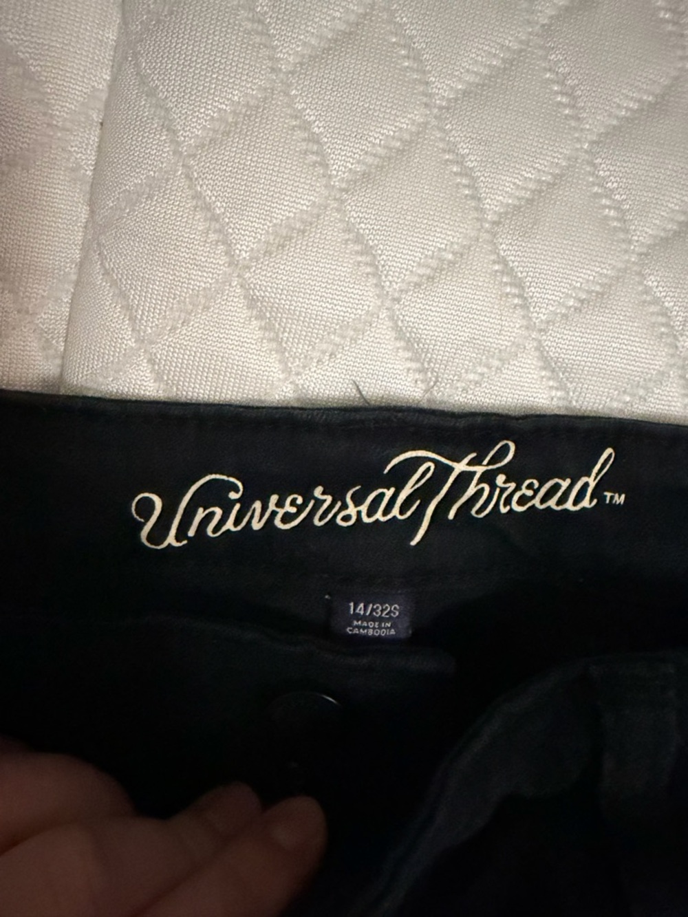 Universal Thread Black Pants with Script Waistband Logo